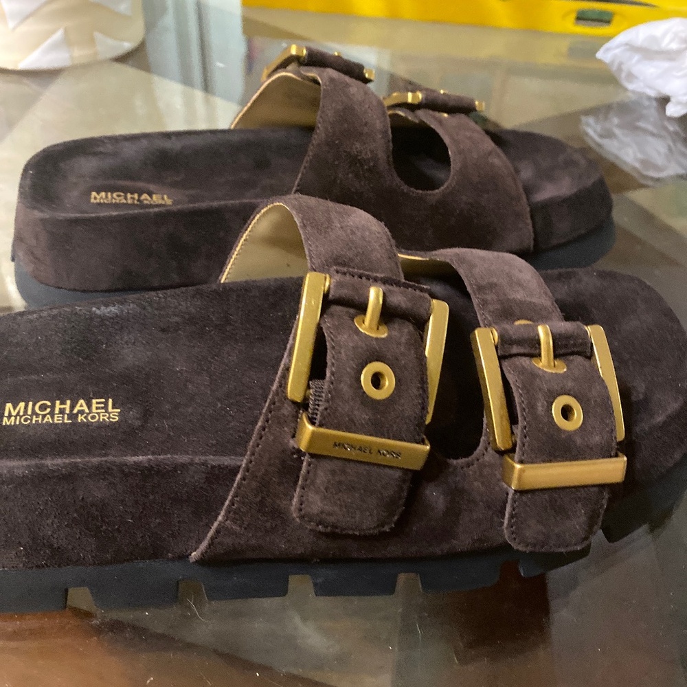Michael Kors sandals sweed , new size 8